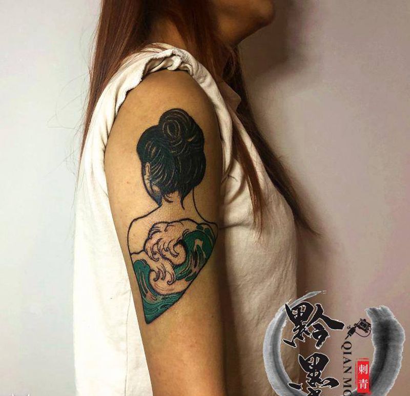 遮盖图纹身图片_肩部纹身图案