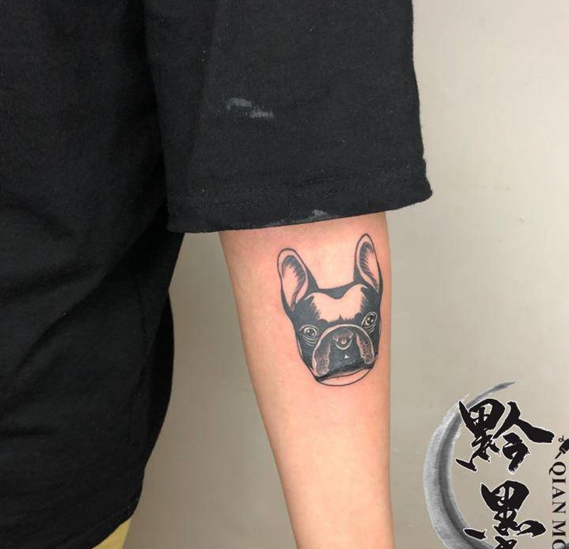遮盖图 狗纹身图片_手臂纹身图案