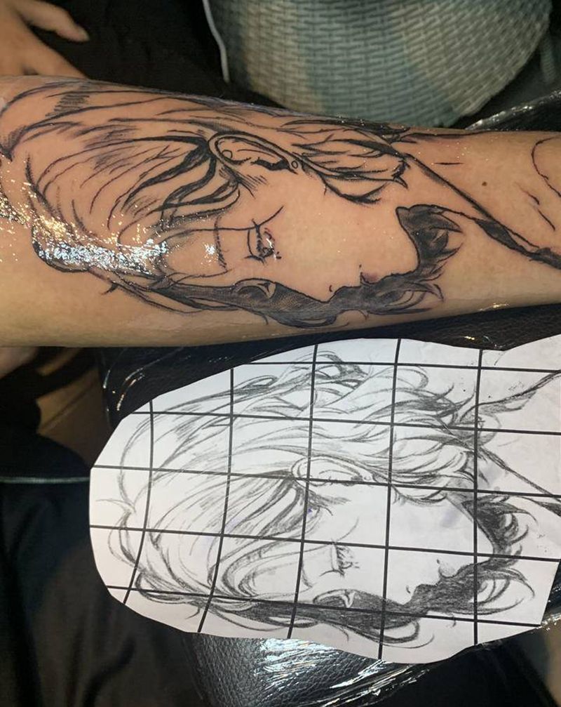 客人要求弄的纹身图片_手臂纹身图案