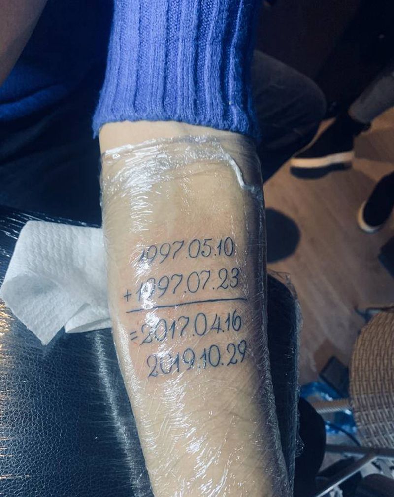 生日数字纹身图片_手臂纹身图案