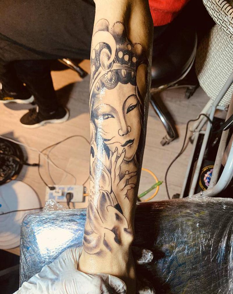 艺妓纹身图片_手臂纹身图案