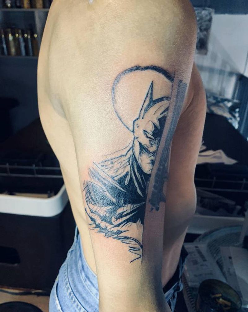 蝙蝠侠纹身图片_手部纹身图案