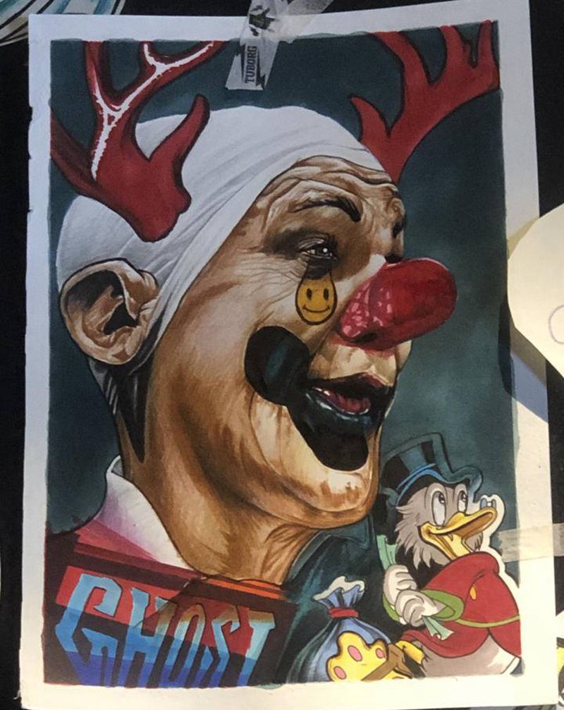 小丑纹身图片_手臂纹身图案