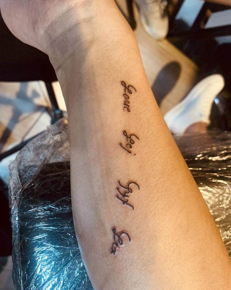 英文纹身图片_手臂纹身图案