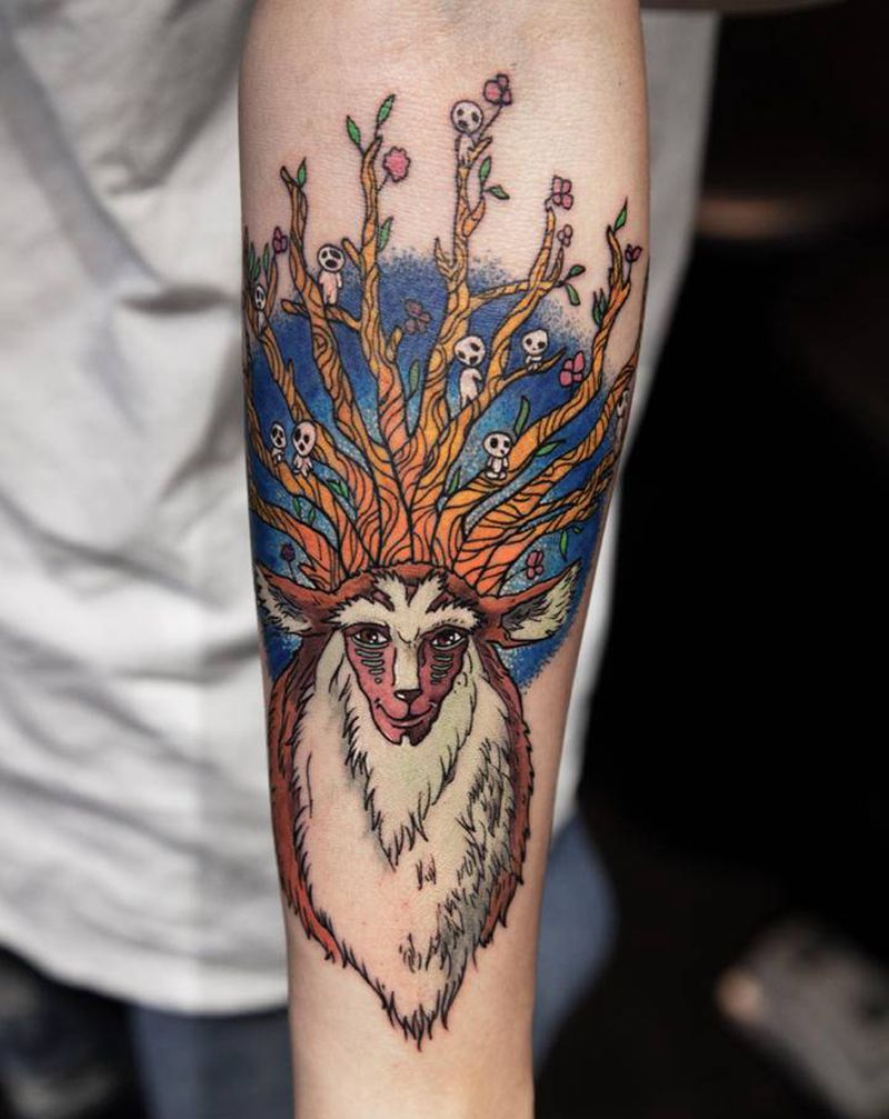 幽灵公主纹身图片_New School纹身图案