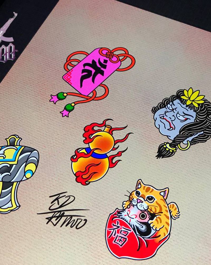 小图纹身图片_老传统Old School纹身图案