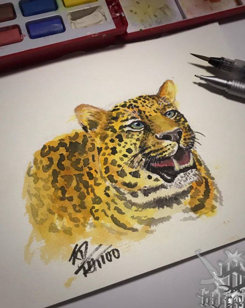 豹纹身图片_豹纹身图案