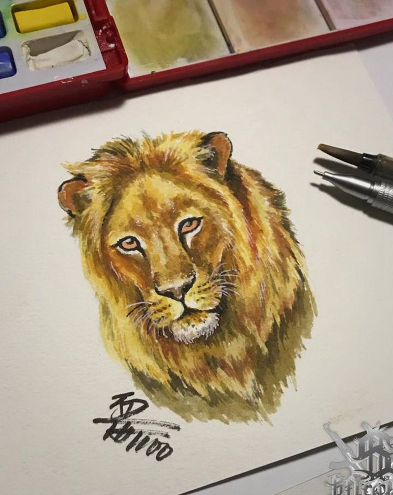 1纹身图片_水彩纹身图案