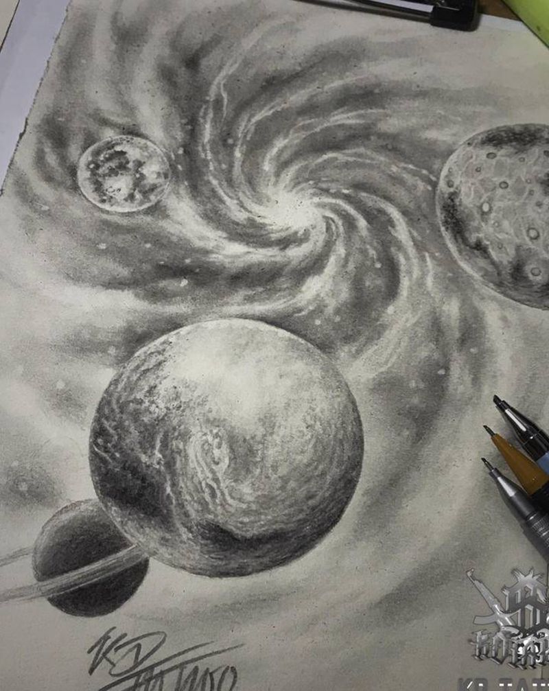 星域纹身图片_欧美写实纹身图案