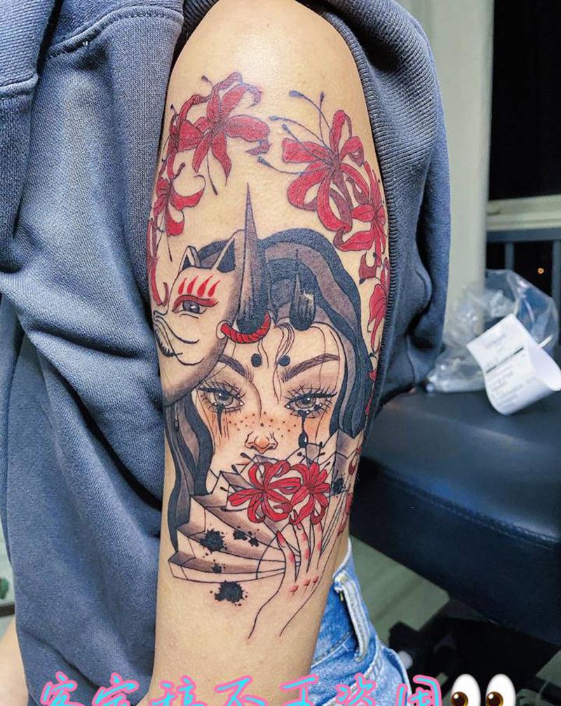 客定设计稿纹身图片_手臂New School纹身图案