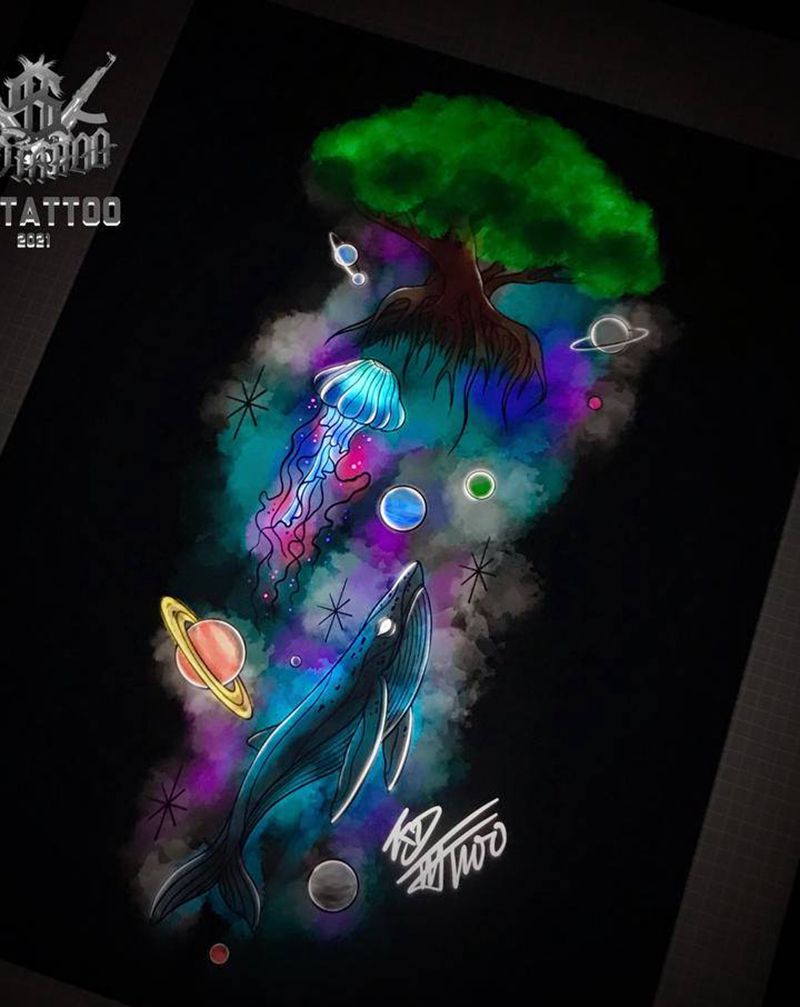 1纹身图片_水彩纹身图案