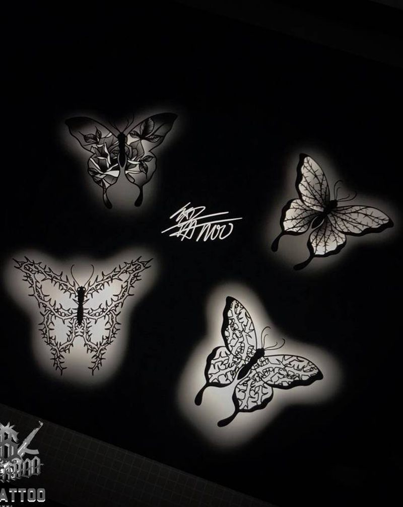 蝴蝶纹身图片_Old SchoolNew School纹身图案