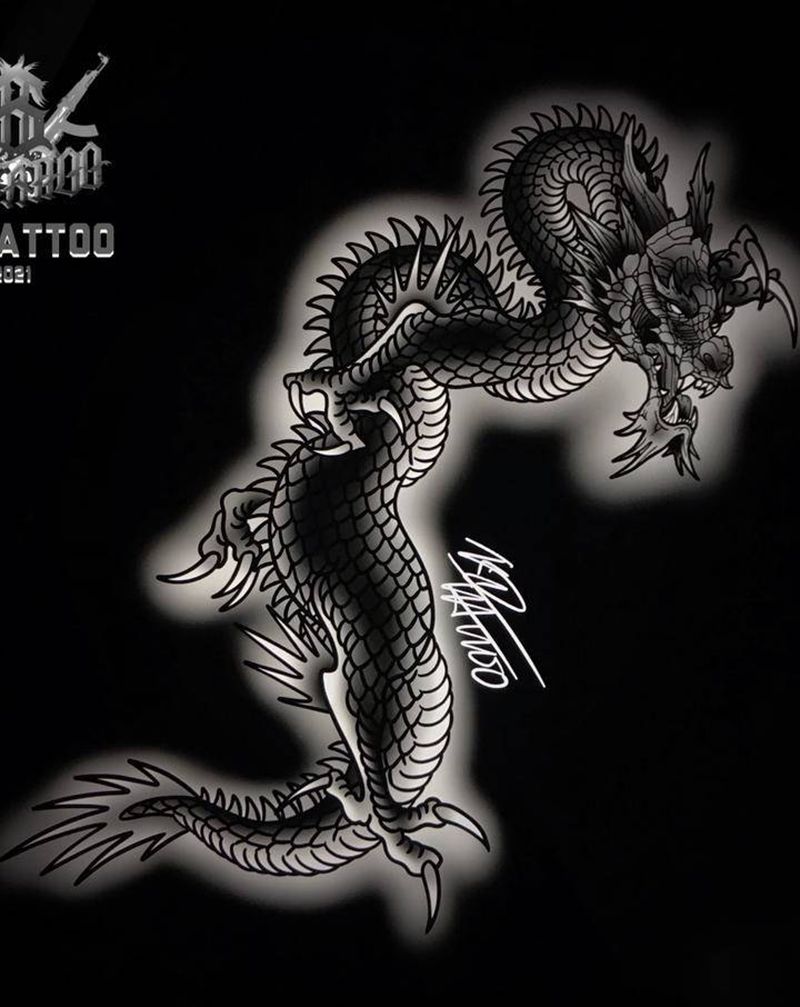 1纹身图片_New SchoolOld School龙纹身图案