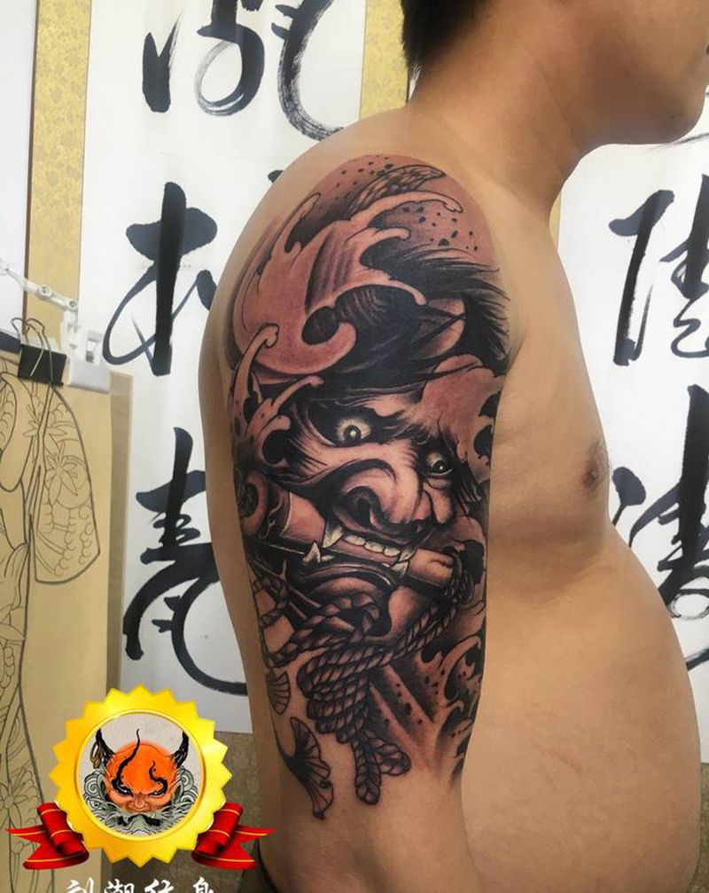 般若纹身图片_手臂新传统纹身图案