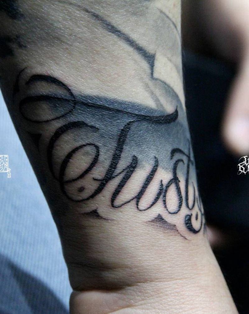 Just do it纹身图片_手臂手部花体字纹身图案