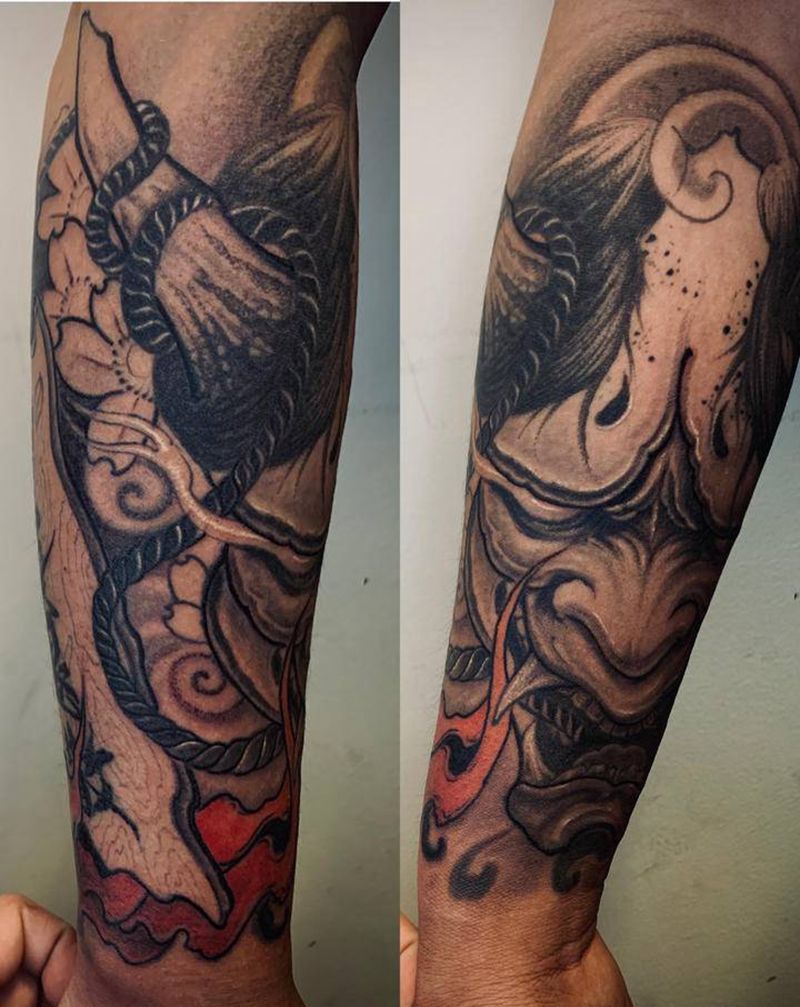 恶灵退散纹身图片_新传统纹身图案