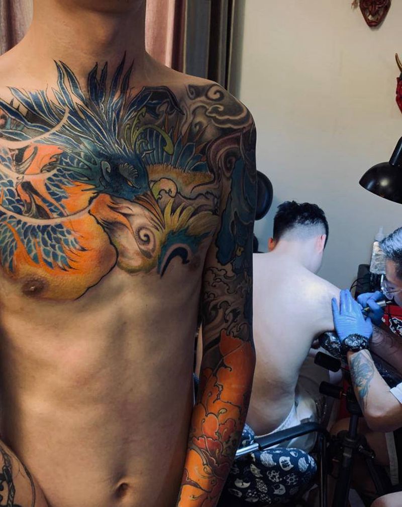 青鸞纹身图片_新传统纹身图案