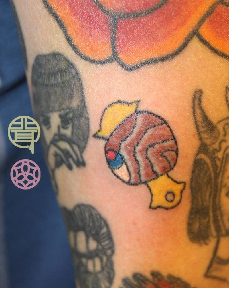 福槌纹身图片_手臂老传统福槌日式美式手针纹身图案