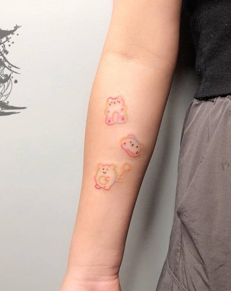 卡通纹身图片_手部纹身图案