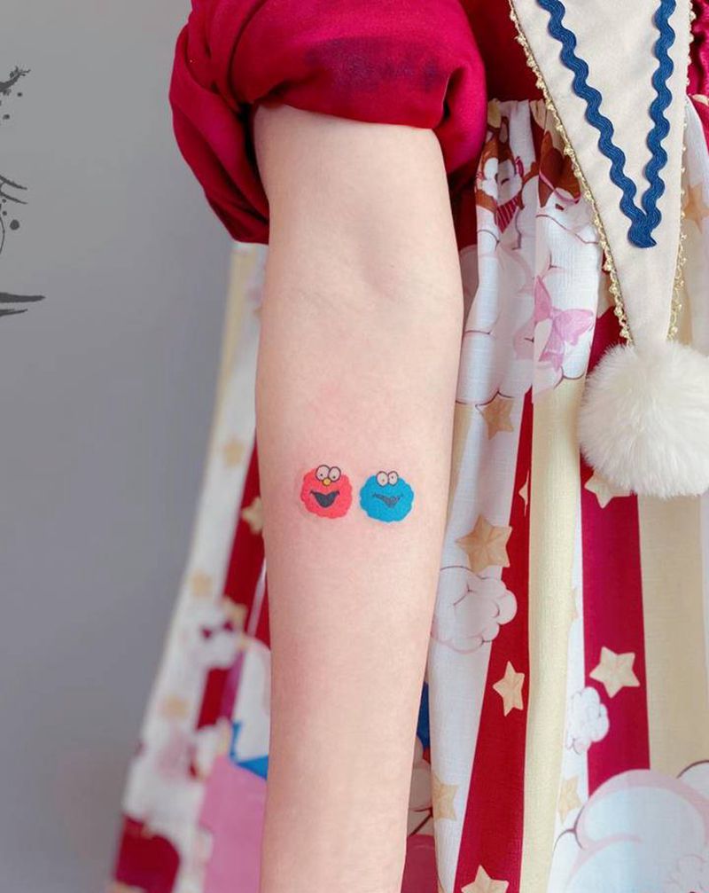 卡通纹身图片_手臂纹身图案