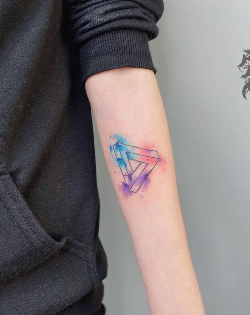 水彩纹身图片_手部纹身图案