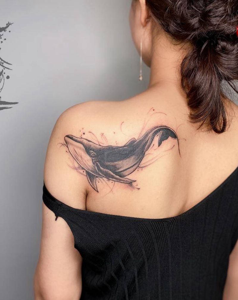 遮盖纹身图片_背部纹身图案