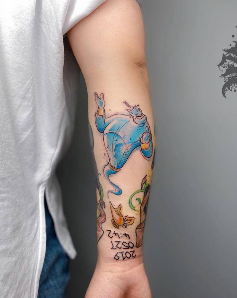 水彩纹身图片_手臂手部纹身图案