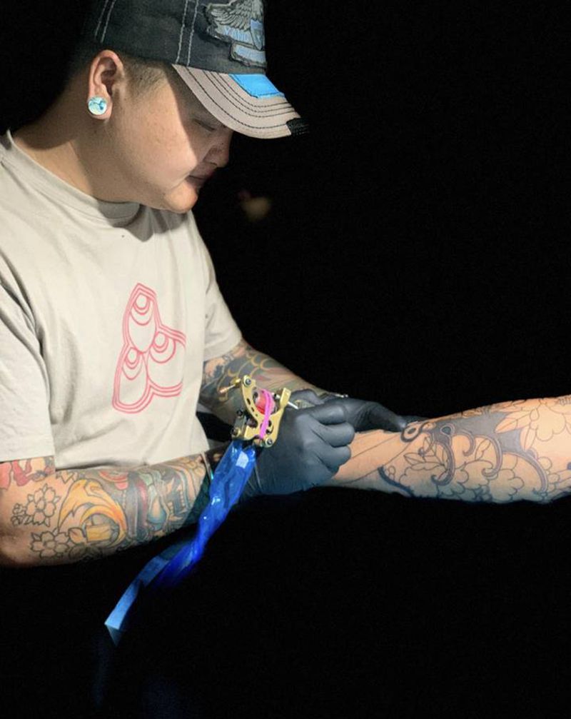 日式老传统添加花腿纹身图片_腿部老传统纹身图案