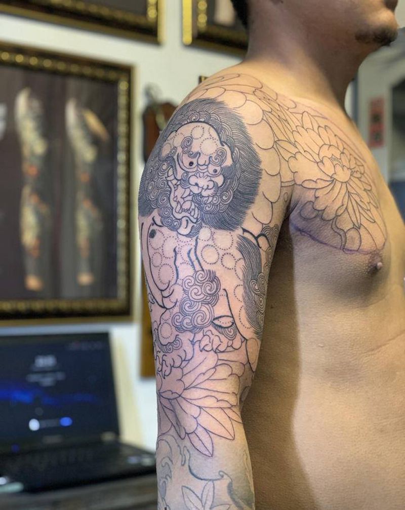 日式老传统纹身图片_手臂背部老传统纹身图案