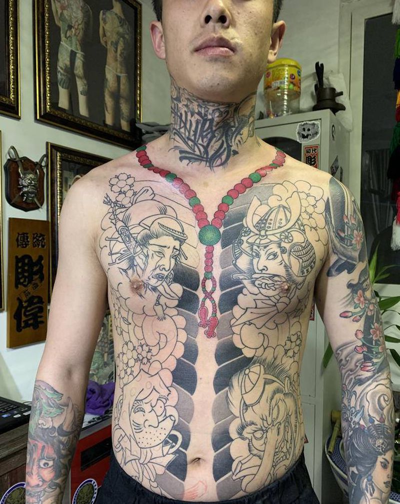 日式老传统纹身图片_手臂老传统纹身图案