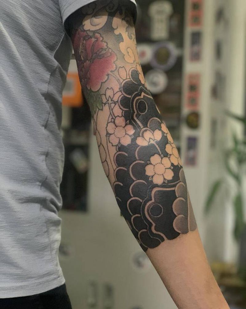 添加日式老传统纹身图片_手臂纹身图案