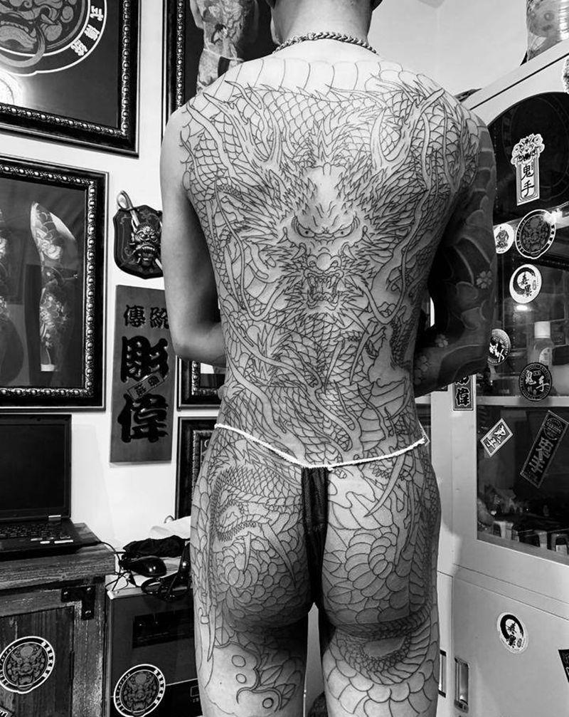 日式老传统系列纹身图片_手臂背部老传统纹身图案