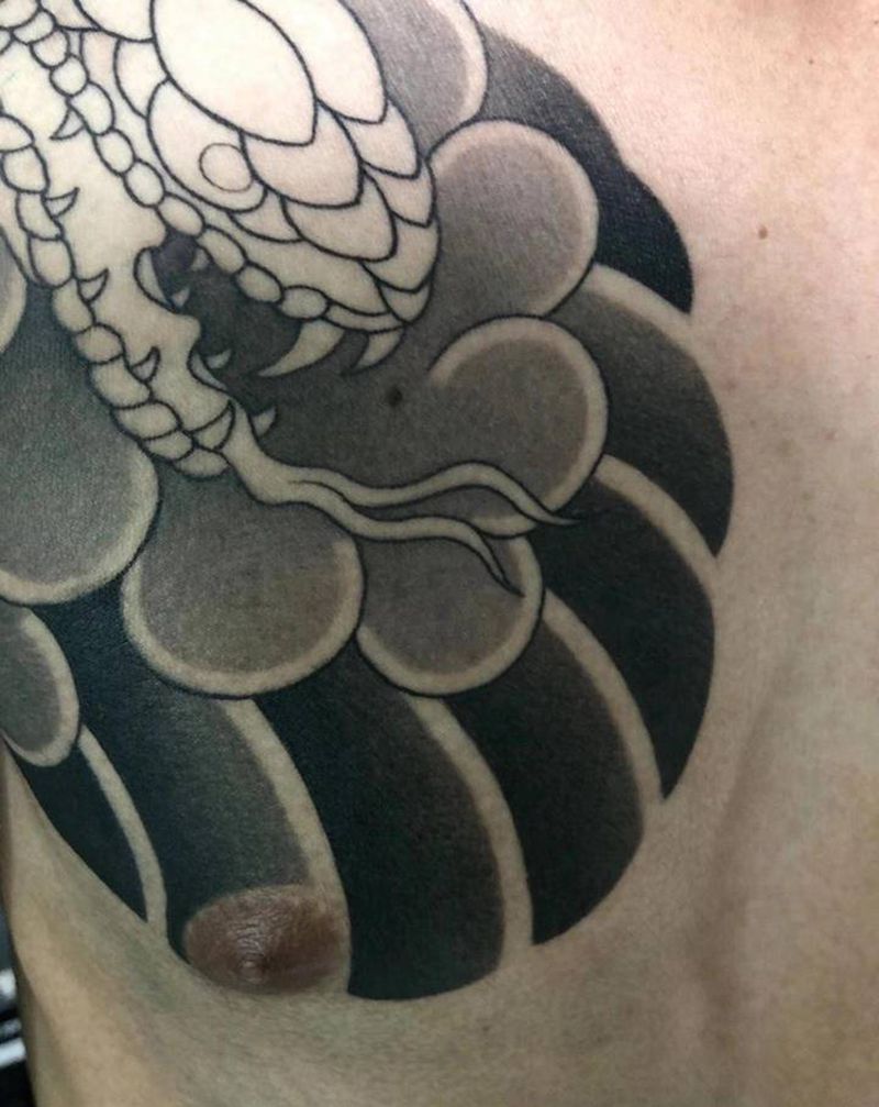 传统半甲纹身图片_老传统纹身图案