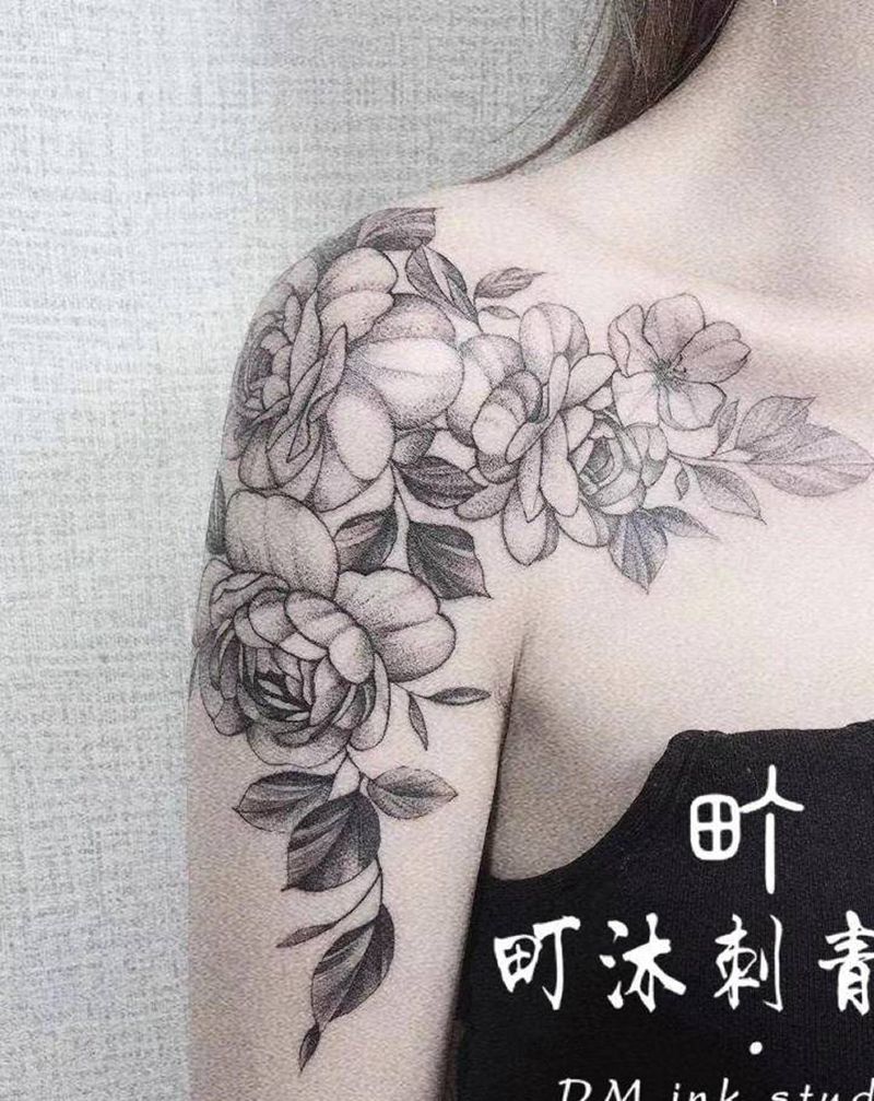 素花纹身图片_手臂素花纹身图案