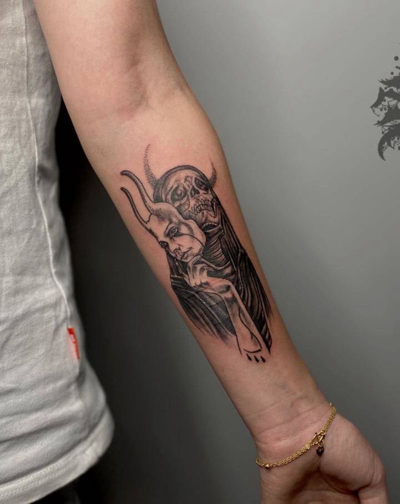 暗黑纹身图片_手臂手部纹身图案