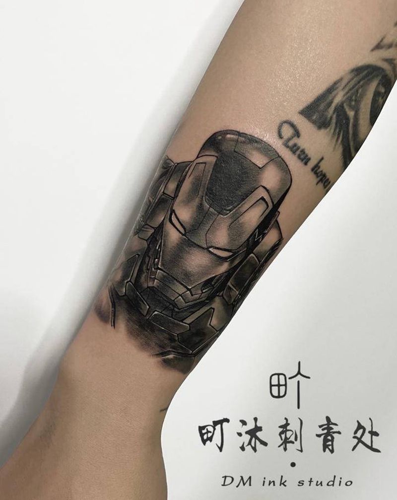 小臂/钢铁侠纹身图片_手臂欧美写实纹身图案