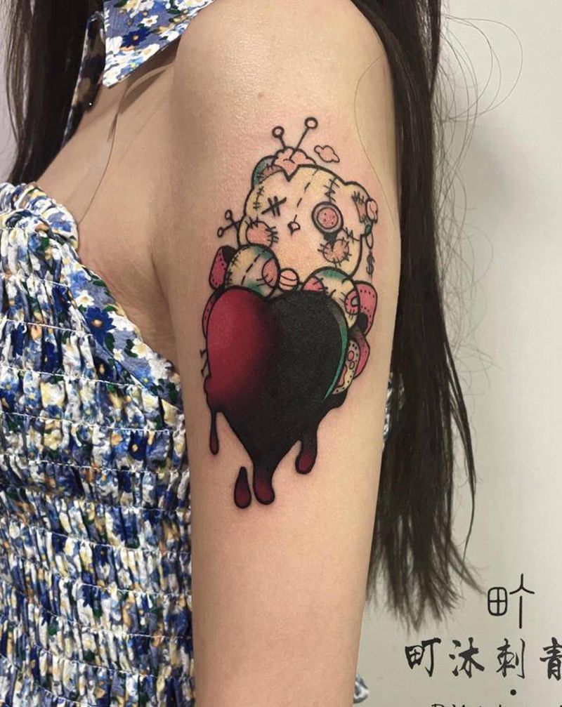 暗黑小熊⚜️纹身图片_手臂New School纹身图案