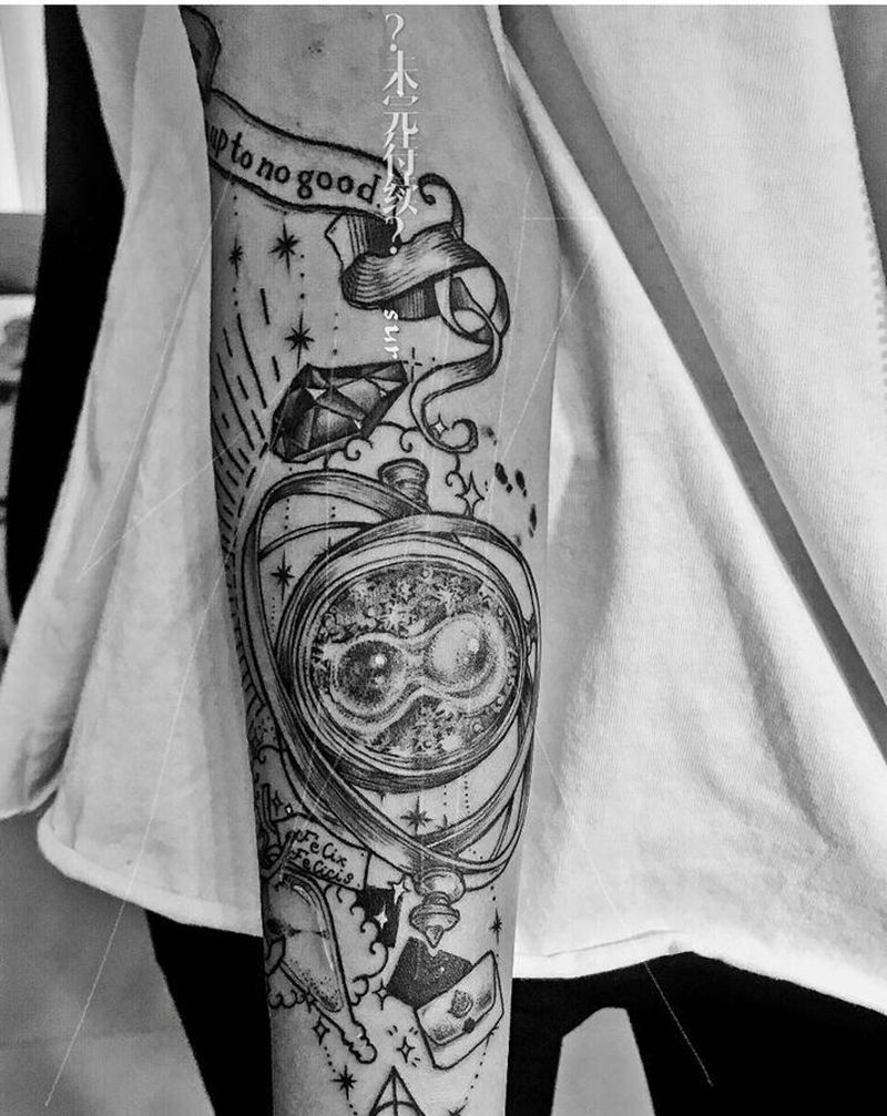 HarryPotter花臂纹身图片_手臂手部哈利波特纹身图案