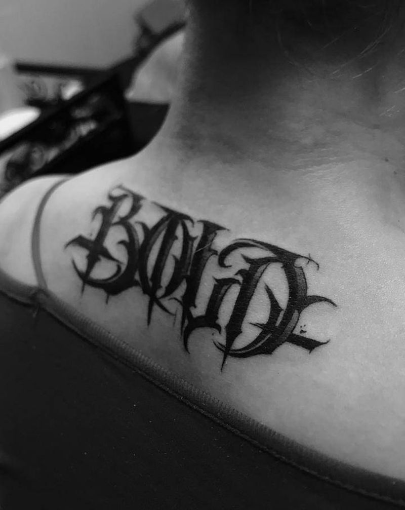 花体字纹身图片_花体字纹身图案