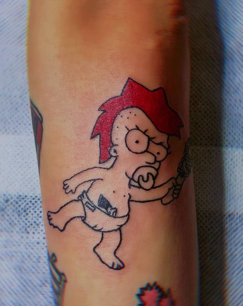 朋克纹身图片_手臂Old School纹身图案