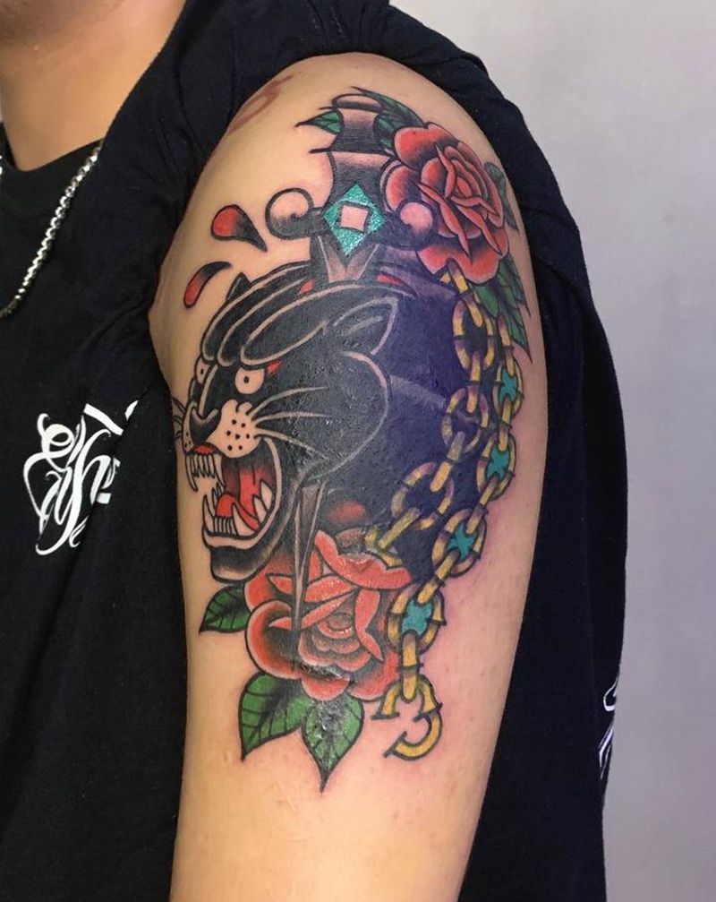 school遮盖纹身图片_手臂Old School纹身图案