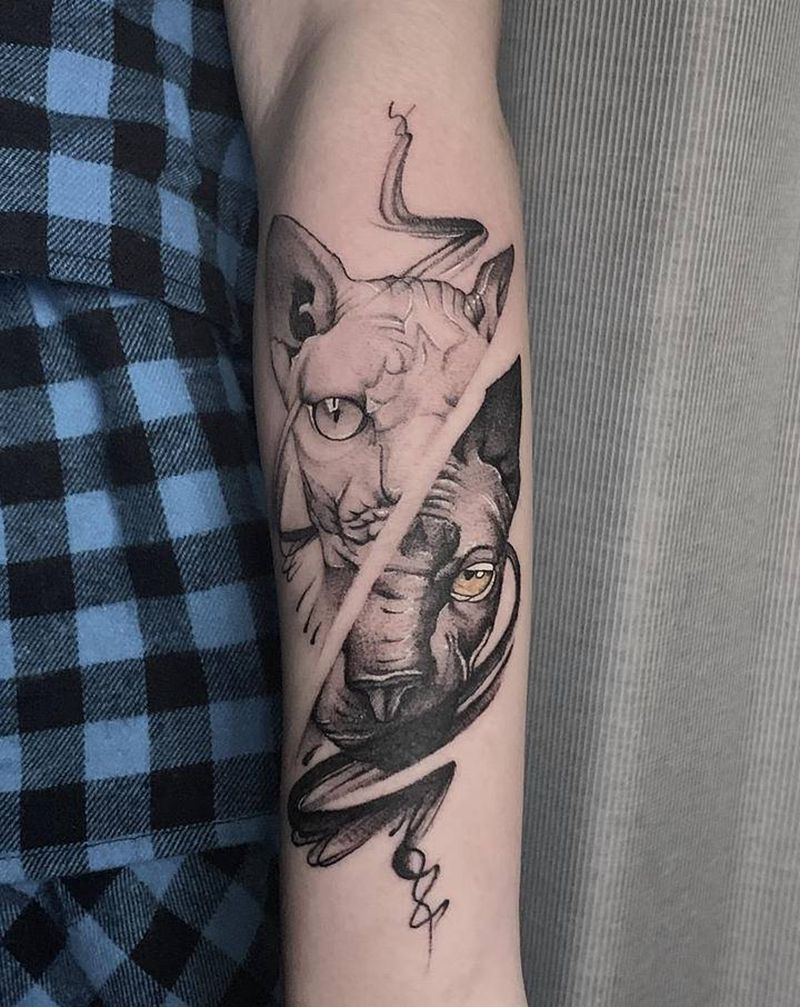 几何纹身图片_手臂几何纹身图案