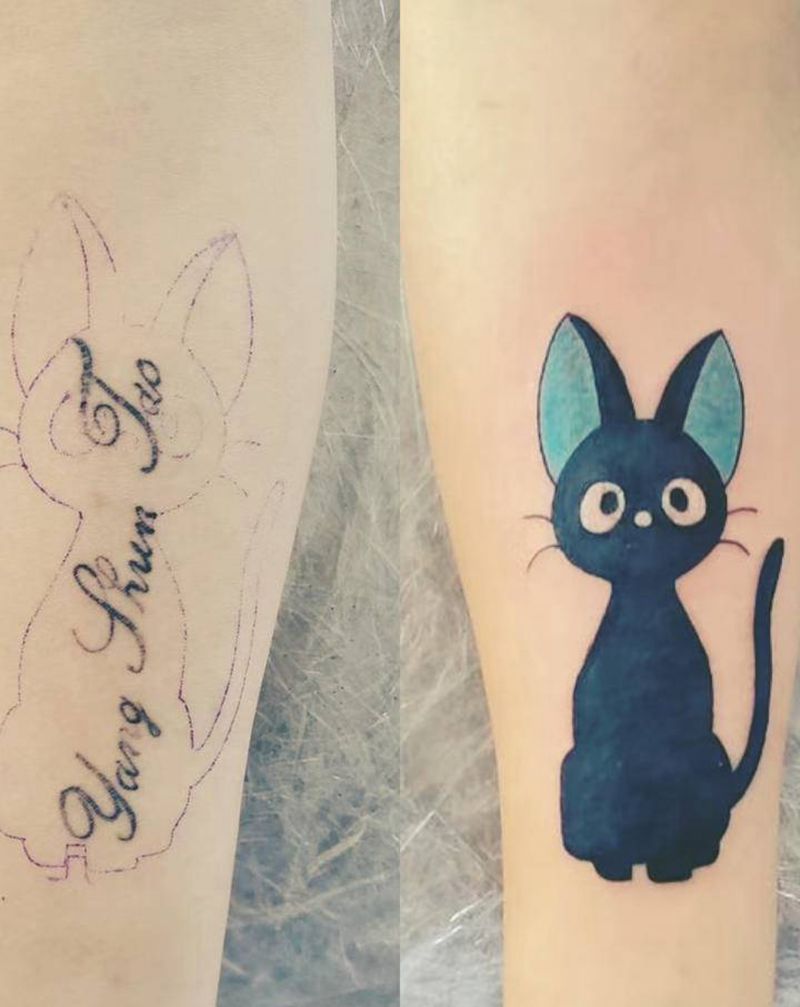 遮盖纹身图片_手臂卡通纹身图案