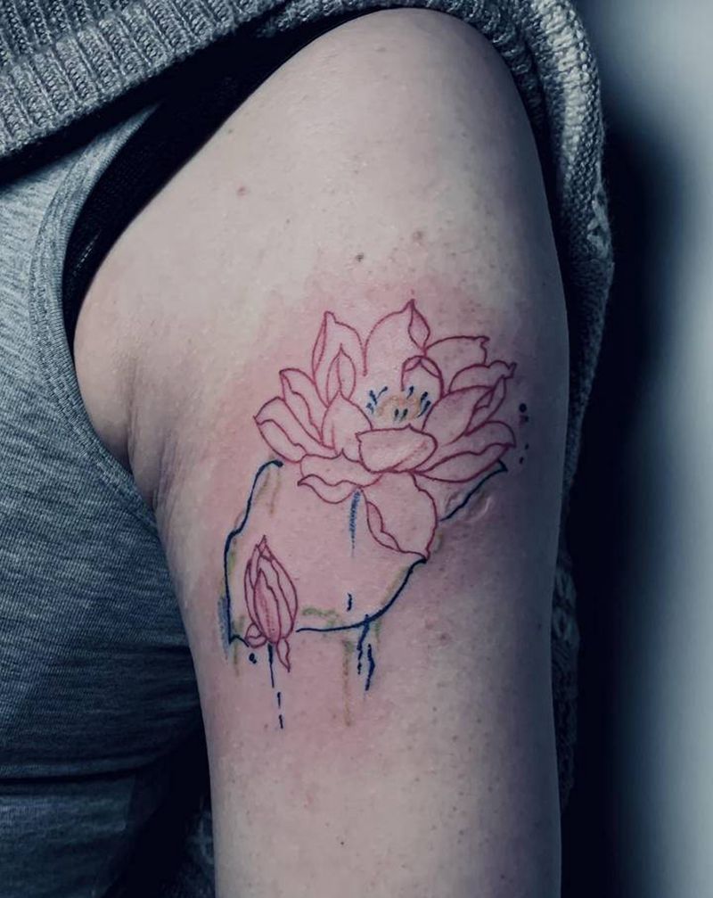 原创纹身图片_手臂水墨纹身图案