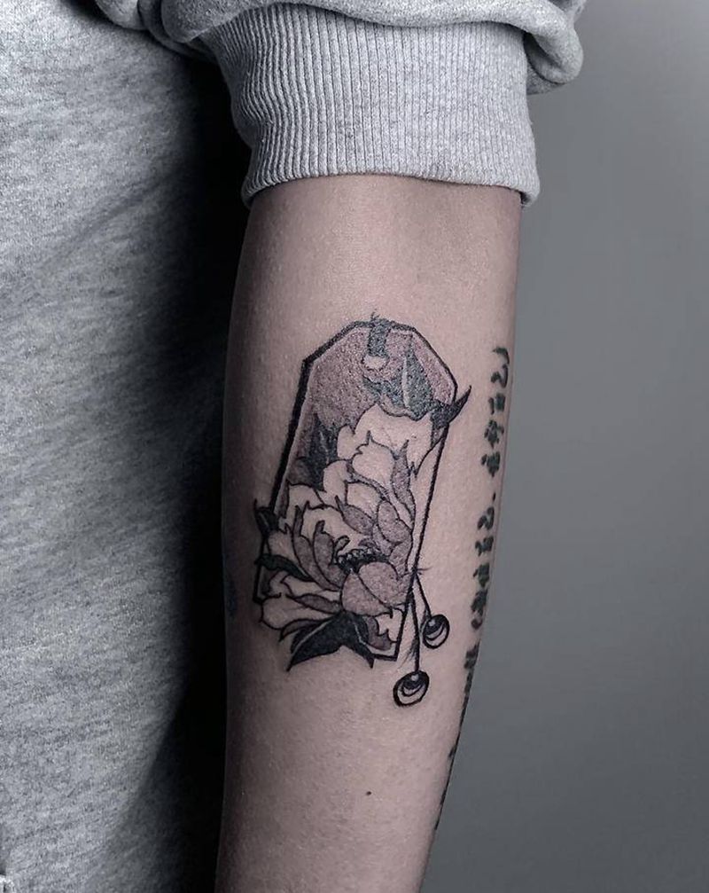 御守纹身图片_手臂点刺纹身图案