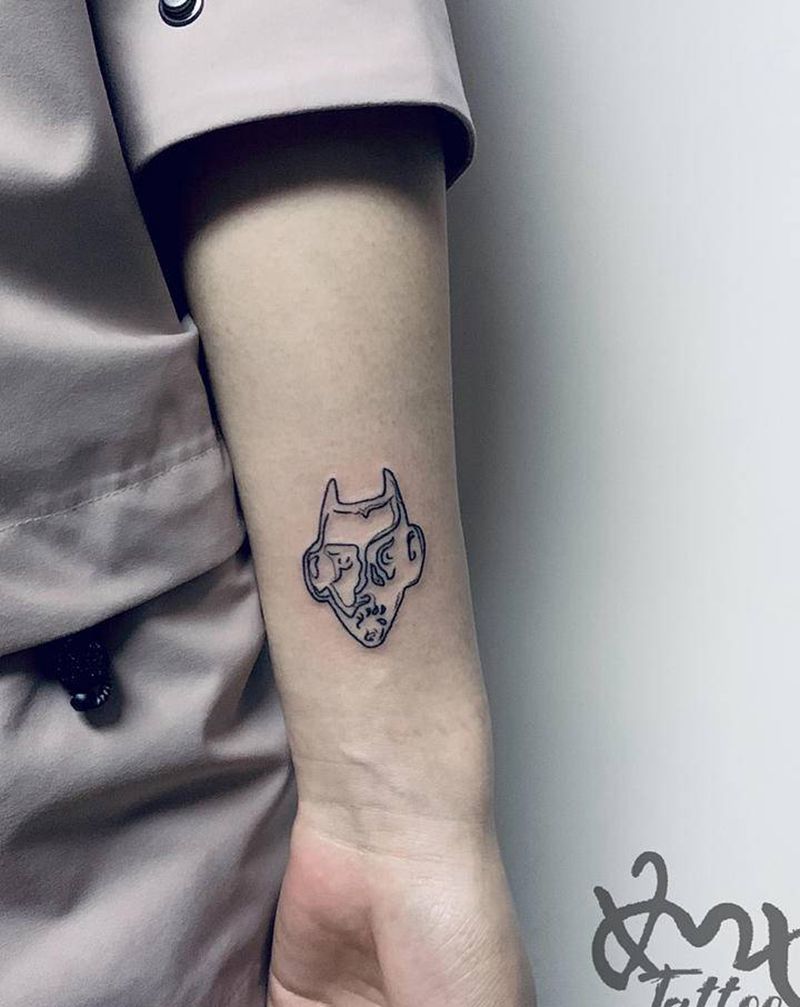 抽象概念纹身图片_手臂几何纹身图案