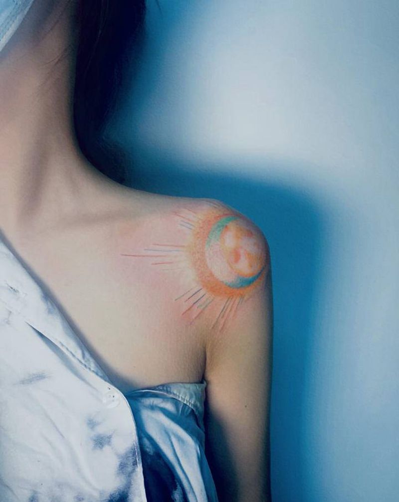 ？纹身图片_肩部纹身图案