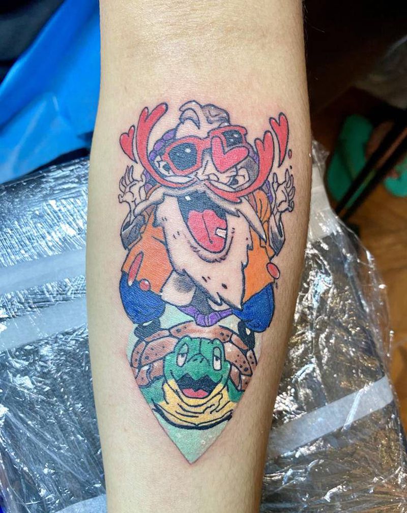 Otaku纹身图片_手臂New School纹身图案