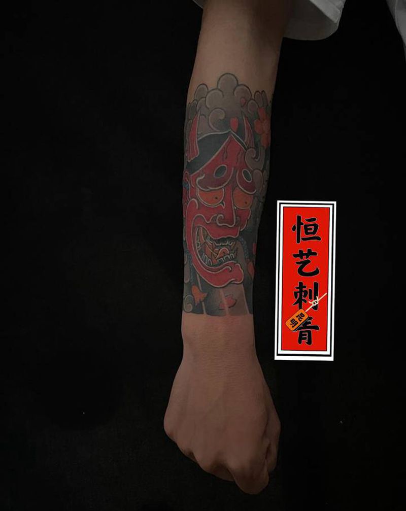 日式小臂纹身图片_老传统纹身图案