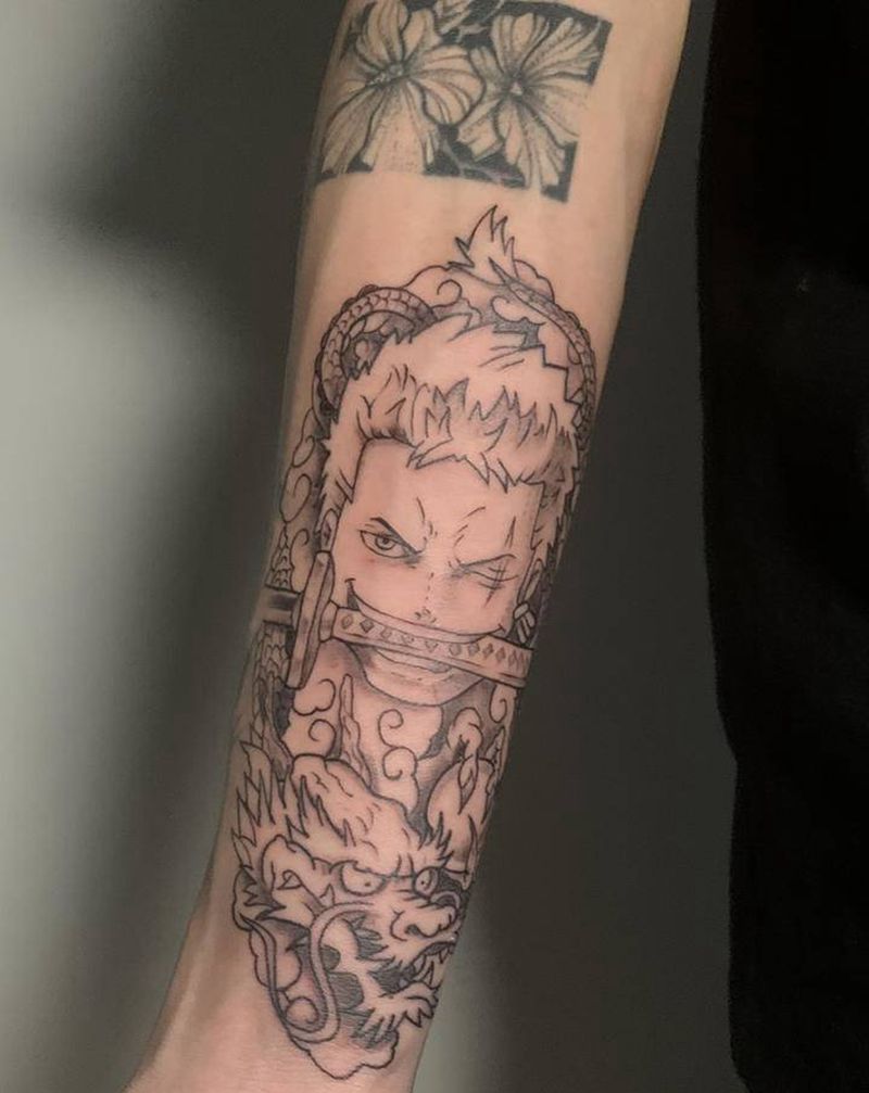 索隆纹身图片_手臂纹身图案